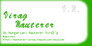 virag mauterer business card